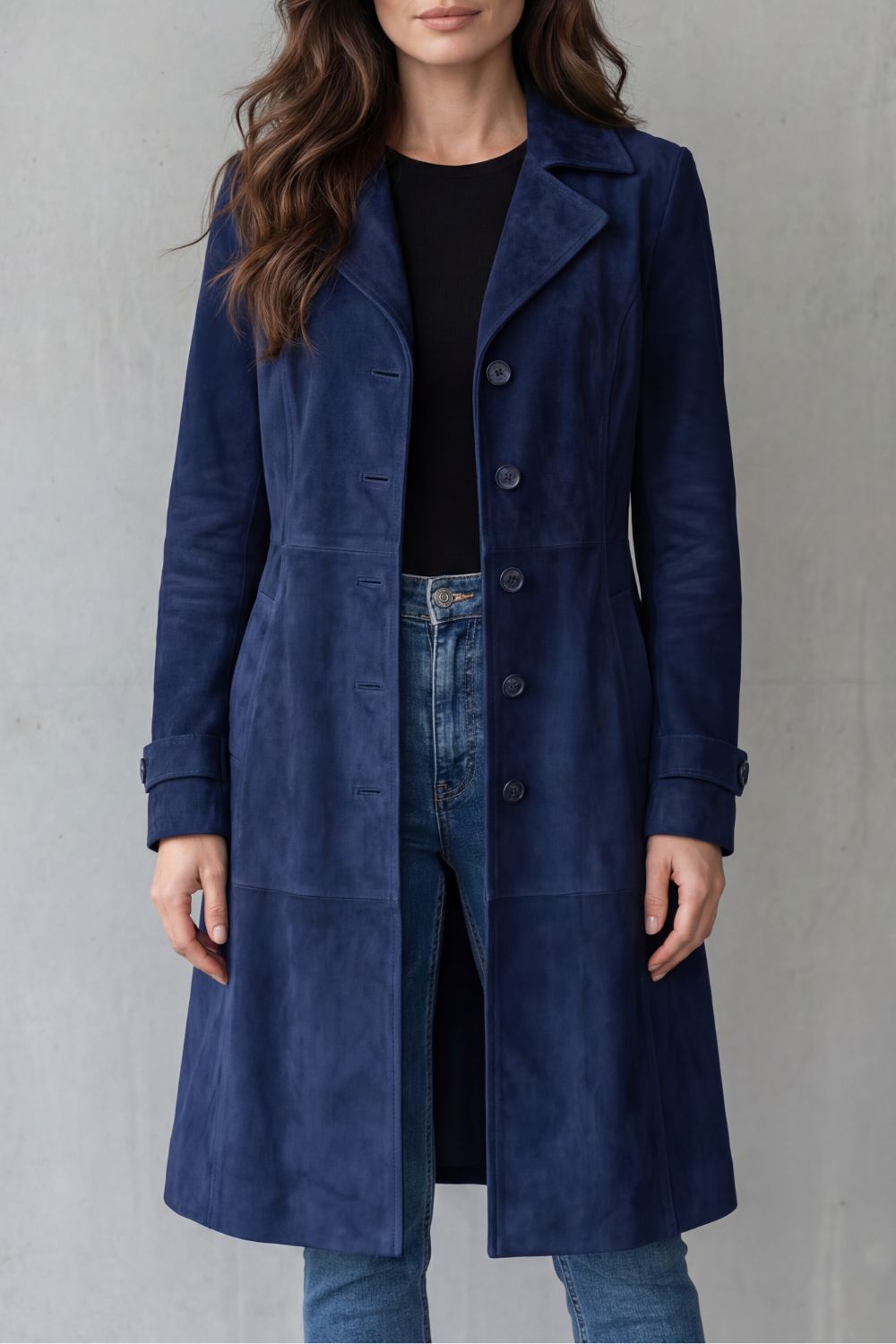 Disa | Vintage Suede Finish – Long Coat