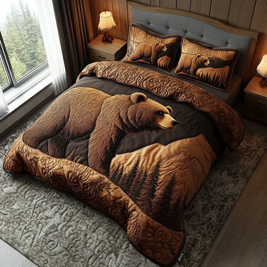 3-Piece Quilted Bedding Set – Wild Trails