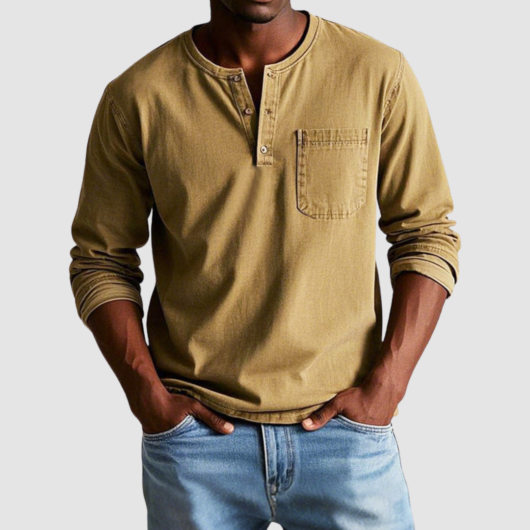 Harrison™ Vintage Henley Shirt