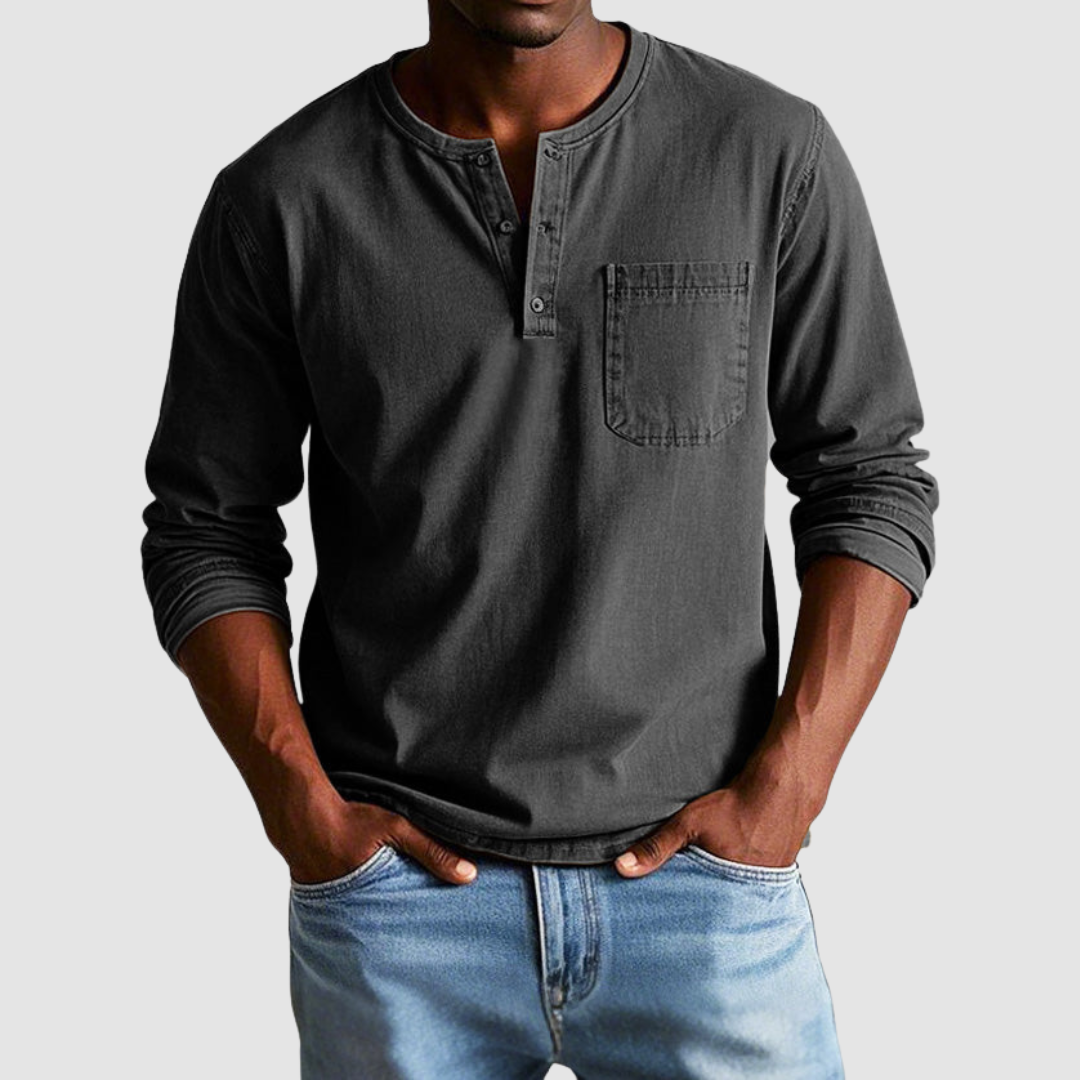 Harrison™ Vintage Henley Shirt