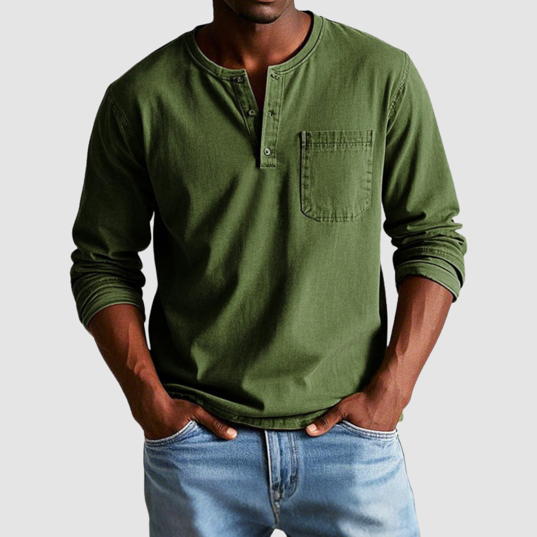 Harrison™ Vintage Henley Shirt