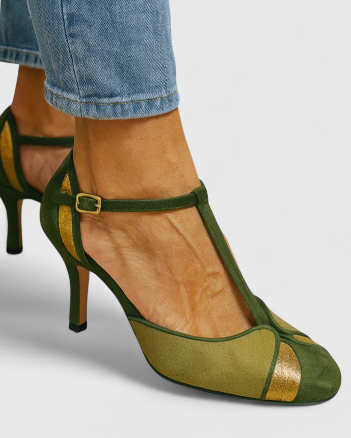 Elegant Evening Real Leather Heels