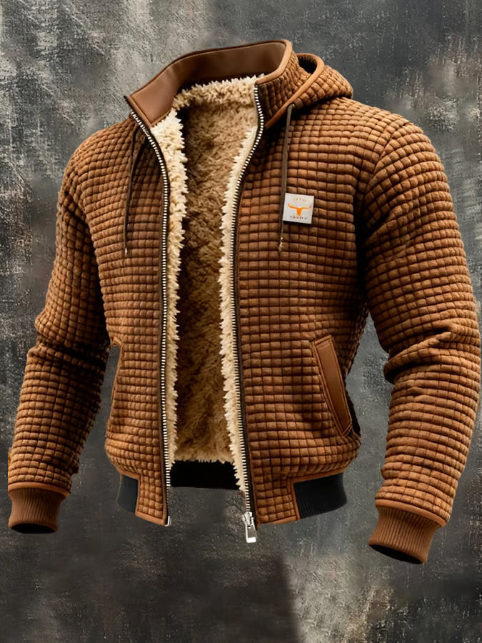 Lorenzo™ | Warm Retro Hooded Zip Jacket