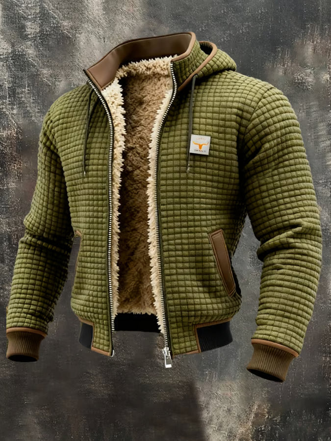 Lorenzo™ | Warm Retro Hooded Zip Jacket